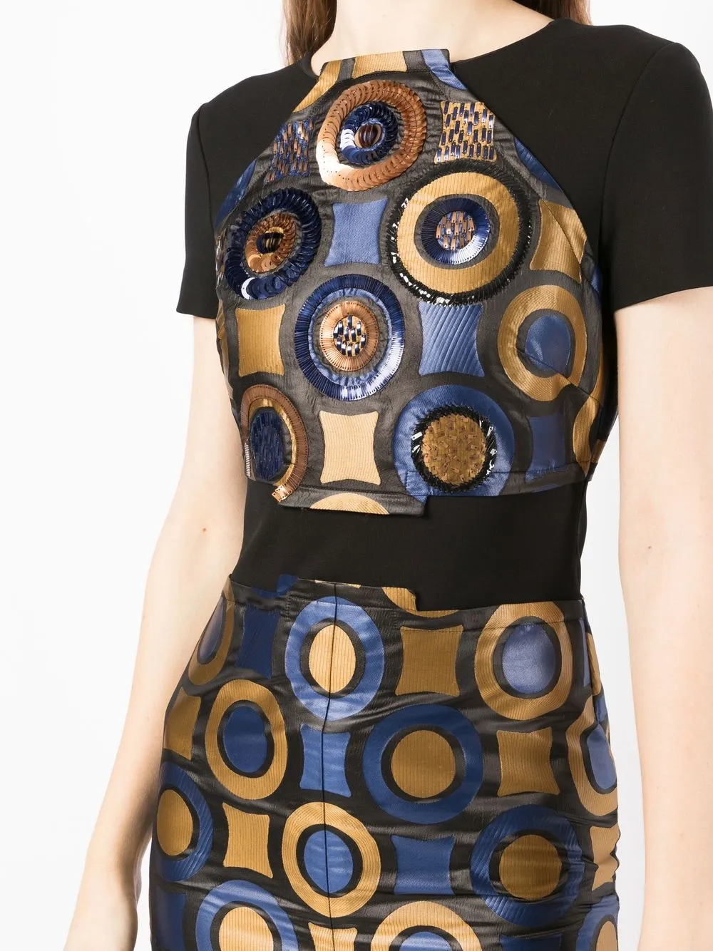 Femme Versace Robe Imprimée à Manches Courtes 7 Femme Versace Robe Imprimée à Manches Courtes – Image 5