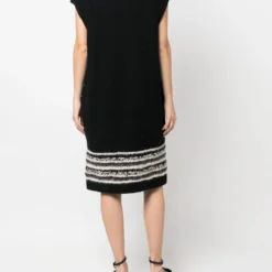 Femme CHANEL Robe En Maille à Détails En Tweed -Promos Féerie Jupe Boutique 18445829 40211936 1000