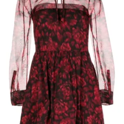 Femme Valentino Garavani Robe Transparente à Manches Longues (années 2010)