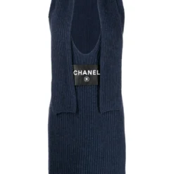 Femme CHANEL Robe En Maille à Patch Logo (années 2000)