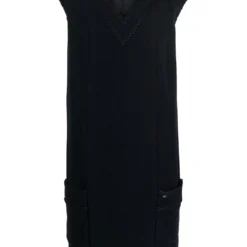 Femme CHANEL Robe évasée à Col V (2008)