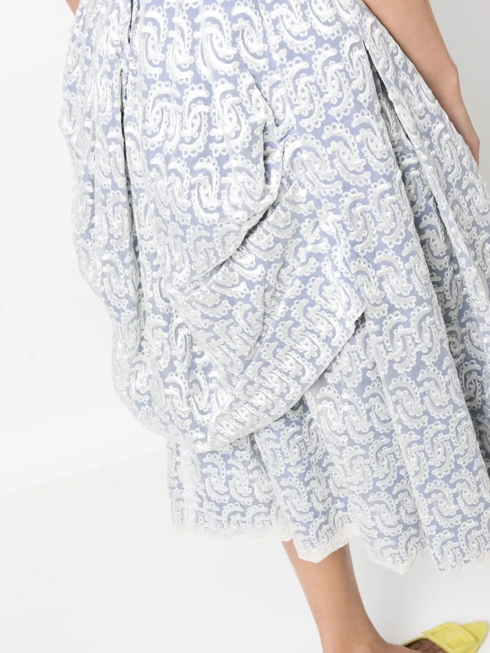 Femme A.N.G.E.L.O. Vintage Cult Robe Froncée à Motif Géométrique (années 1950) 7 Femme A.N.G.E.L.O. Vintage Cult Robe Froncée à Motif Géométrique (années 1950) – Image 5