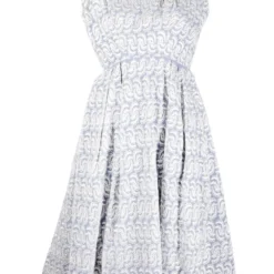 Femme A.N.G.E.L.O. Vintage Cult Robe Froncée à Motif Géométrique (années 1950)