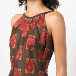 Femme A.N.G.E.L.O. Vintage Cult Robe Sans Manches En Soie à Motif En Jacquard (années 1960) 9 Femme A.N.G.E.L.O. Vintage Cult Robe Sans Manches En Soie à Motif En Jacquard (années 1960) -Promos Féerie Jupe Boutique 18672302 41000675 1000