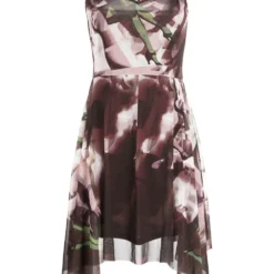 Femme Jean Paul Gaultier Robe Asymétrique à Motif Abstrait (années 1990)