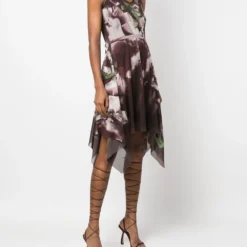 Femme Jean Paul Gaultier Robe Asymétrique à Motif Abstrait (années 1990) -Promos Féerie Jupe Boutique 18674715 40688989 1000