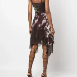 Femme Jean Paul Gaultier Robe Asymétrique à Motif Abstrait (années 1990) -Promos Féerie Jupe Boutique 18674715 40688992 1000