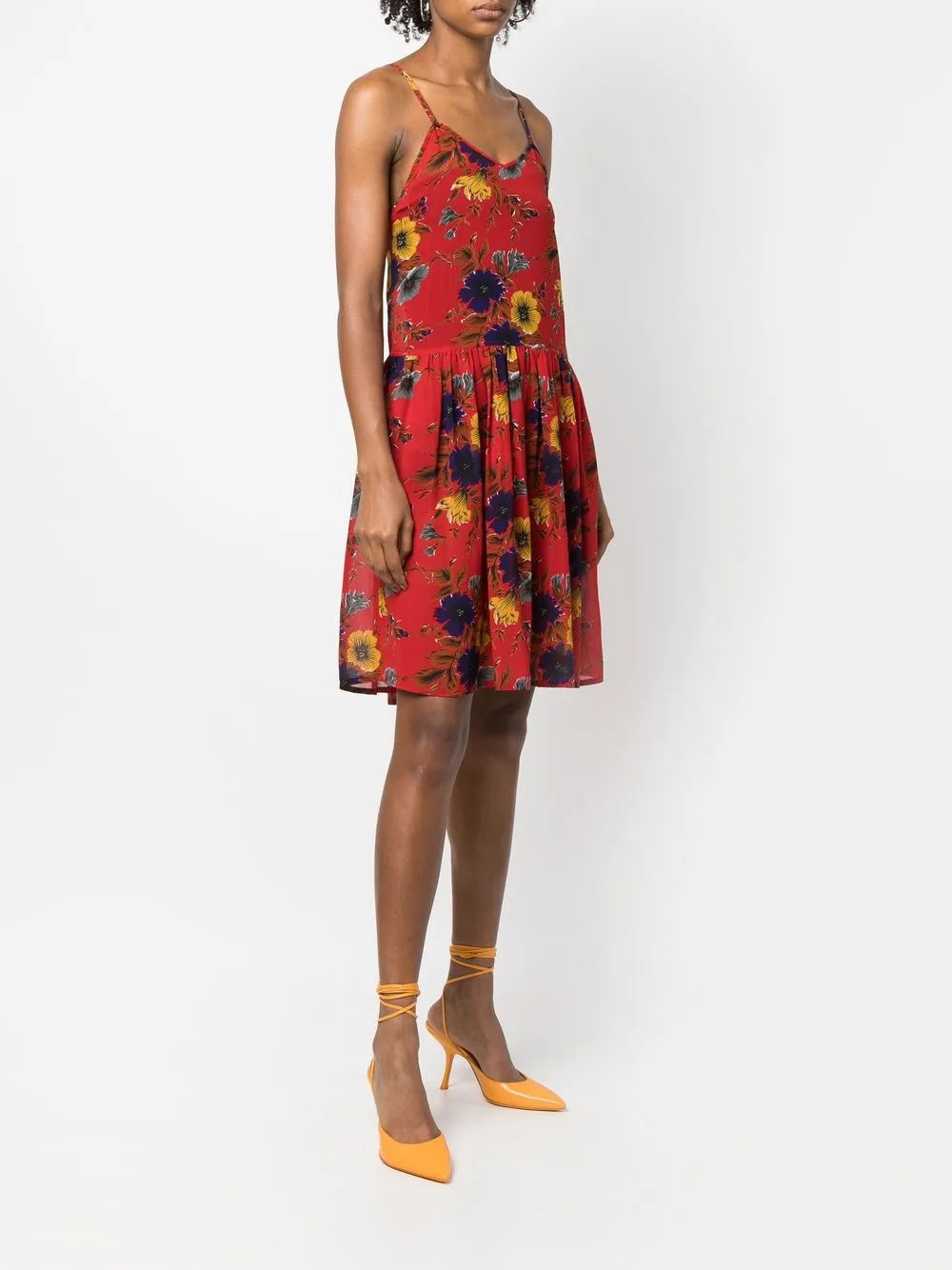 Femme Jean Paul Gaultier Robe Courte évasée à Fleurs (1989) 5 Femme Jean Paul Gaultier Robe Courte évasée à Fleurs (1989) – Image 3