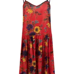 Femme Jean Paul Gaultier Robe Courte évasée à Fleurs (1989)