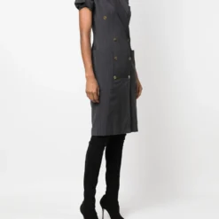 Femme Jean Paul Gaultier Robe Rayée à Boutonnière Croisée (années 1980) 9 Femme Jean Paul Gaultier Robe Rayée à Boutonnière Croisée (années 1980) -Promos Féerie Jupe Boutique 18682749 40689015 1000