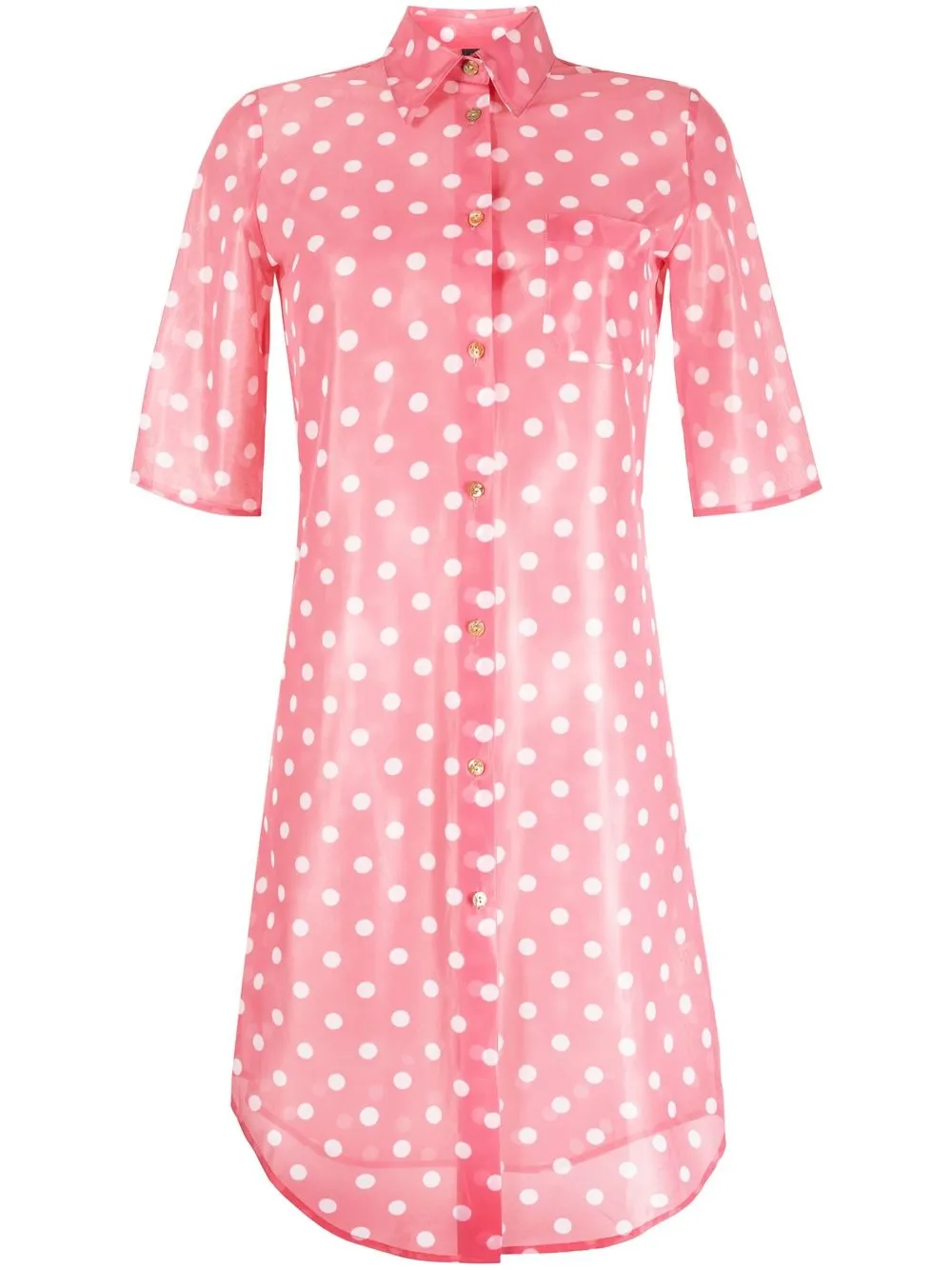 Femme Jean Paul Gaultier Robe-chemise à Pois (années 1990) 3 Femme Jean Paul Gaultier Robe-chemise à Pois (années 1990)