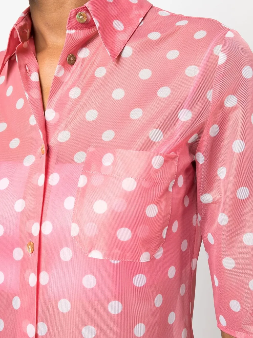 Femme Jean Paul Gaultier Robe-chemise à Pois (années 1990) 7 Femme Jean Paul Gaultier Robe-chemise à Pois (années 1990) – Image 5