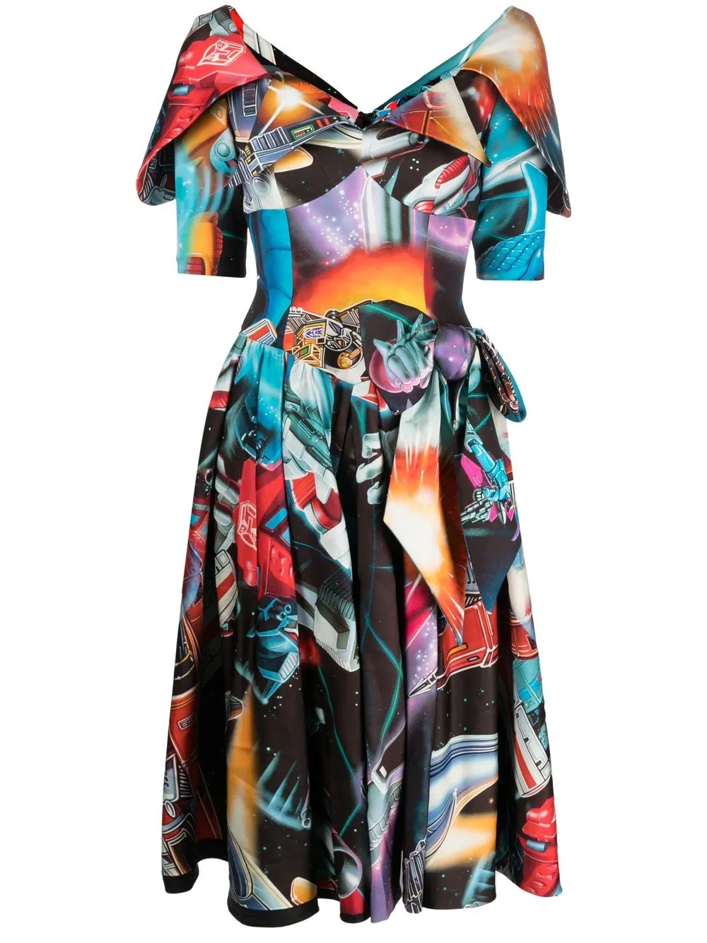 Femme Moschino Robe évasée à Imprimé Graphique (2010) 3 Femme Moschino Robe évasée à Imprimé Graphique (2010)