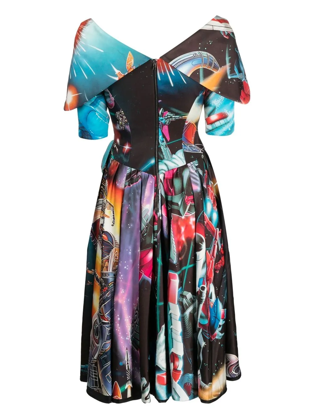 Femme Moschino Robe évasée à Imprimé Graphique (2010) 4 Femme Moschino Robe évasée à Imprimé Graphique (2010) – Image 2