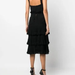 Femme CHANEL Robe Volantée à Design Superposé (2005) -Promos Féerie Jupe Boutique 18842633 41179079 1000