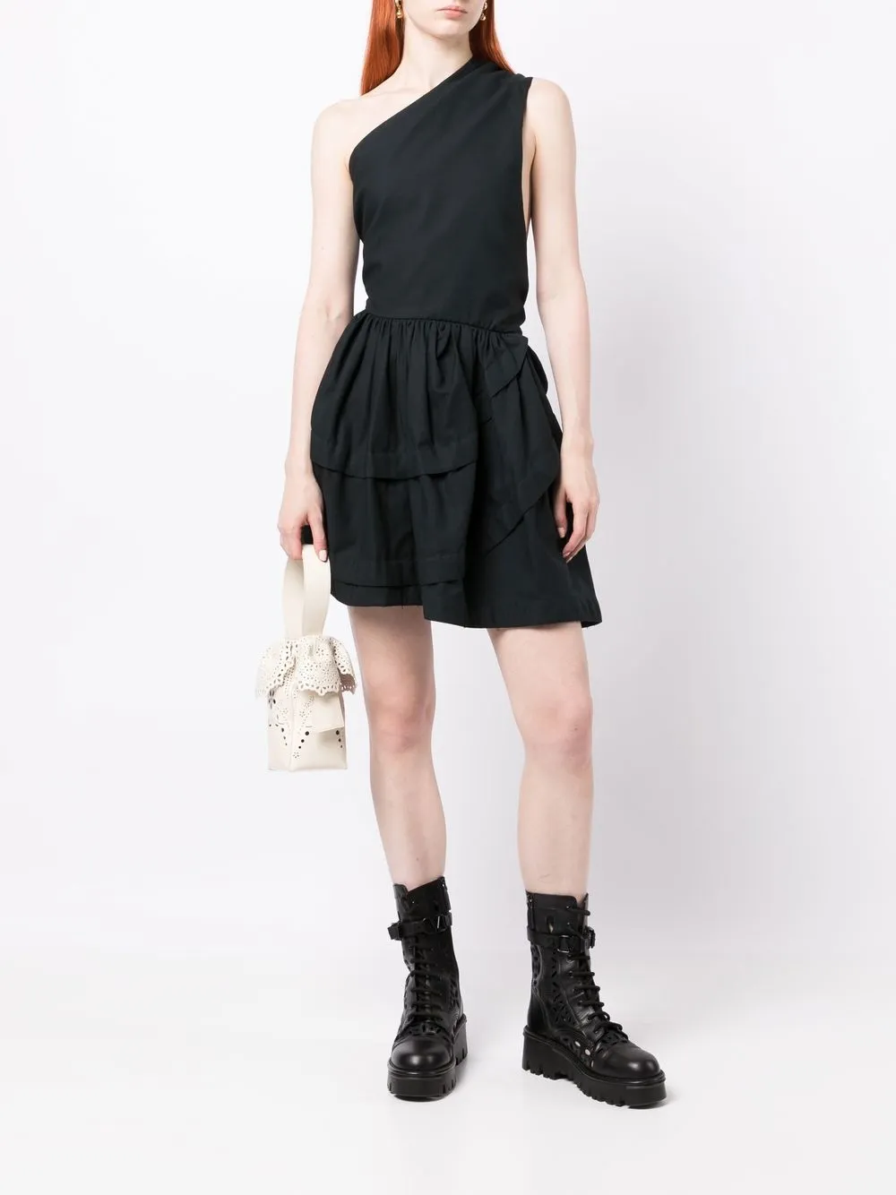 ALAIA Femme Alaïa Robe Longue à Design Asymétrique à Une épaule (années 2010) 4 ALAIA Femme Alaïa Robe Longue à Design Asymétrique à Une épaule (années 2010) – Image 2