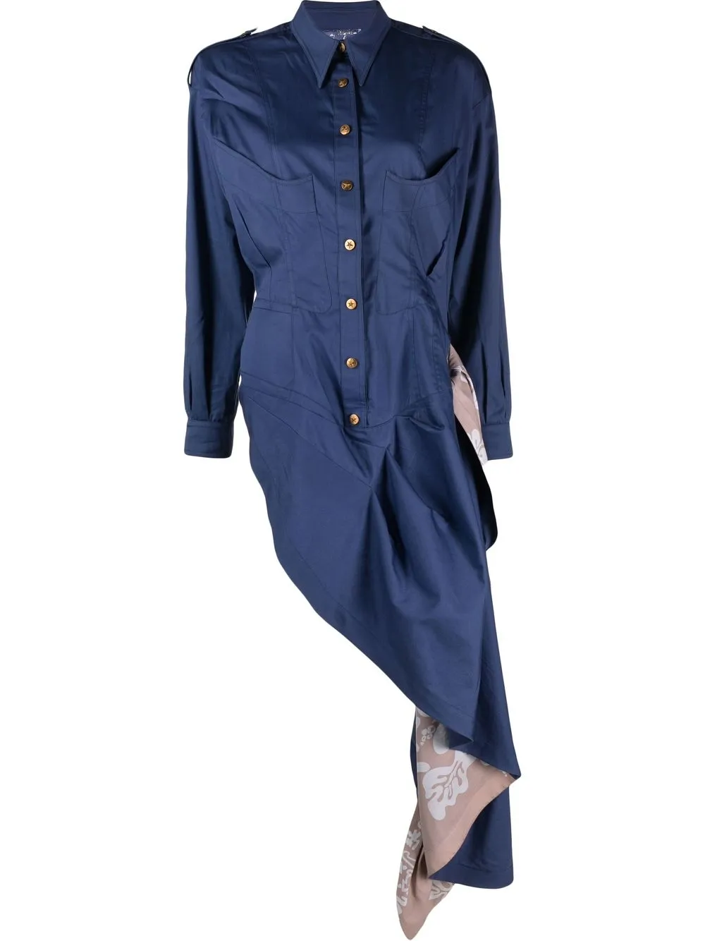 Femme Thierry Mugler Robe-chemise à Design Asymétrique 3 Femme Thierry Mugler Robe-chemise à Design Asymétrique