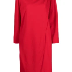 Femme Valentino Garavani Robe évasée à Détails Drapés (années 1980)