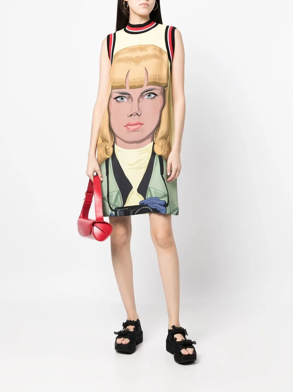 Femme Prada Robe Imprimée à Design Sans Manches (2014) 4 Femme Prada Robe Imprimée à Design Sans Manches (2014) – Image 2