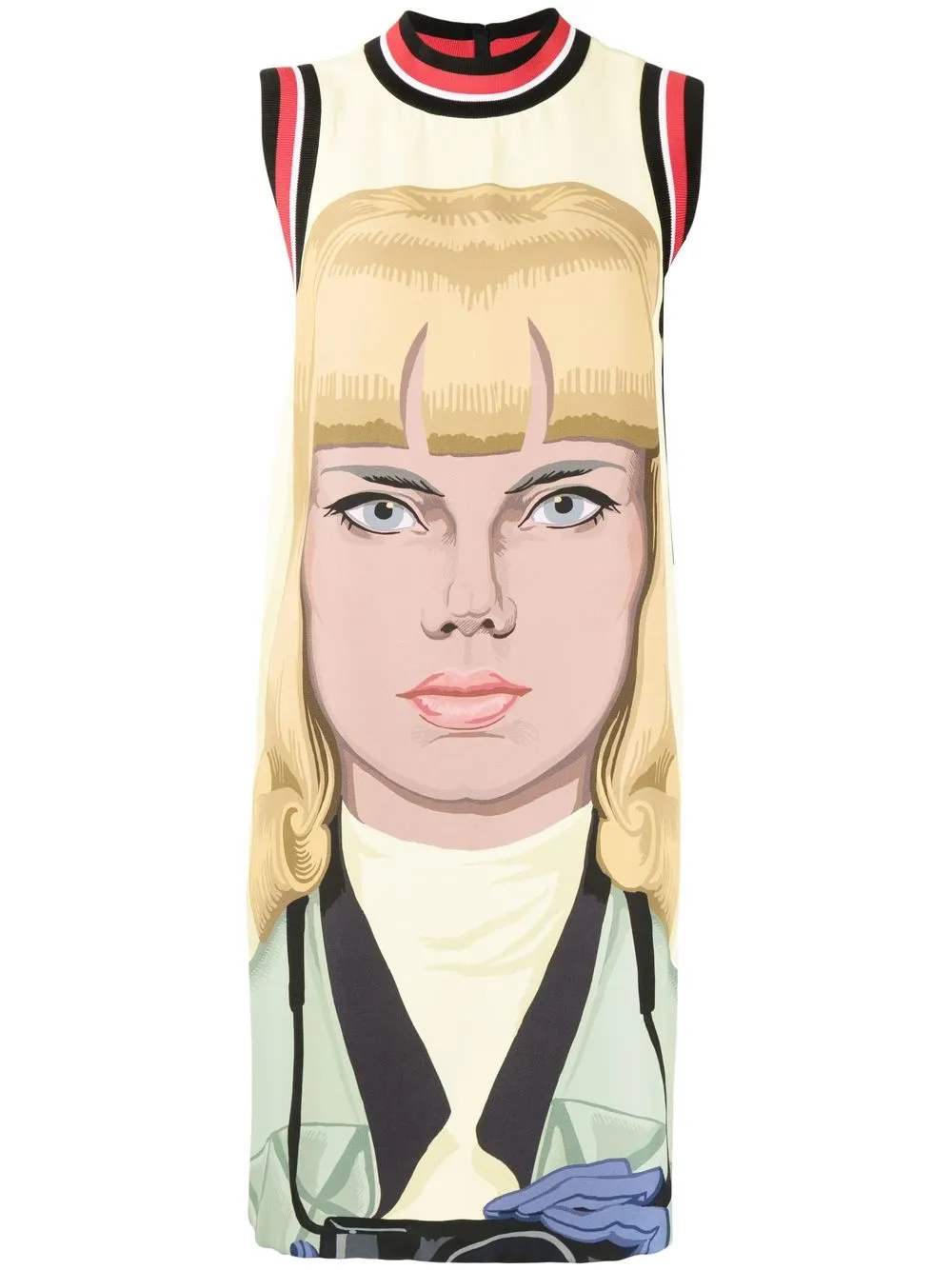 Femme Prada Robe Imprimée à Design Sans Manches (2014) 3 Femme Prada Robe Imprimée à Design Sans Manches (2014)