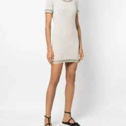 Femme CHANEL Robe En Maille Nervurée à Détail De Chaine (2010) 9 Femme CHANEL Robe En Maille Nervurée à Détail De Chaine (2010) -Promos Féerie Jupe Boutique 19149498 41991012 1000