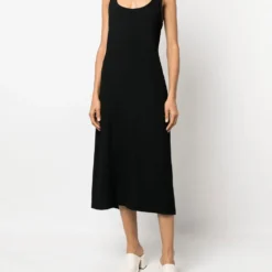 Femme Yohji Yamamoto Robe Mi-longue à Dos Ouvert (années 2000) -Promos Féerie Jupe Boutique 19223828 42394074 1000