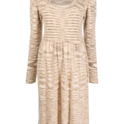 Femme Missoni Robe évasée à Design Tissé (années 2000)