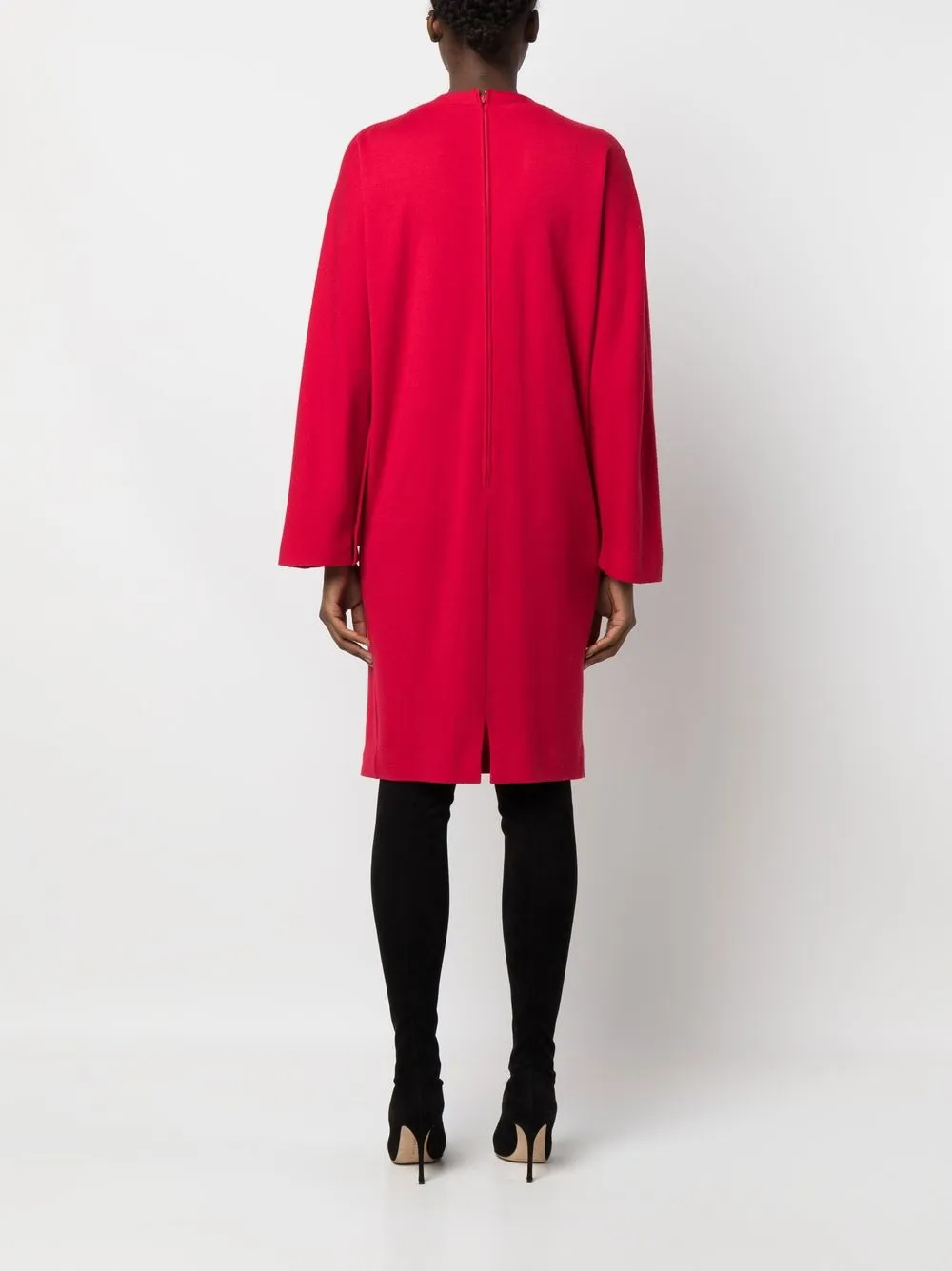 GIANFRANCO FERRE Femme Gianfranco Ferré Robe Sans Col à Design Superposé (années 1990) 6 GIANFRANCO FERRE Femme Gianfranco Ferré Robe Sans Col à Design Superposé (années 1990) – Image 4