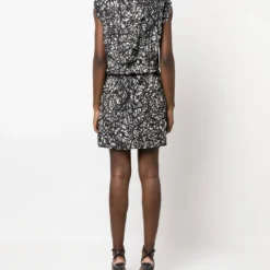 Femme Balenciaga Robe En Soie à Imprimé Abstrait (années 2000) -Promos Féerie Jupe Boutique 19240289 42836225 1000