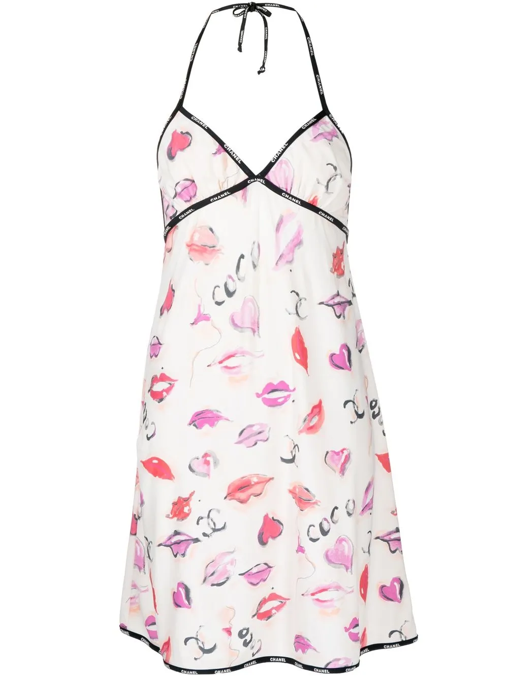 Femme CHANEL Robe Imprimée à Dos Nu 3 Femme CHANEL Robe Imprimée à Dos Nu