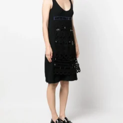 Femme Prada Robe Sans Manches à Empiècements (années 2000) 9 Femme Prada Robe Sans Manches à Empiècements (années 2000) -Promos Féerie Jupe Boutique 19288053 43880093 1000