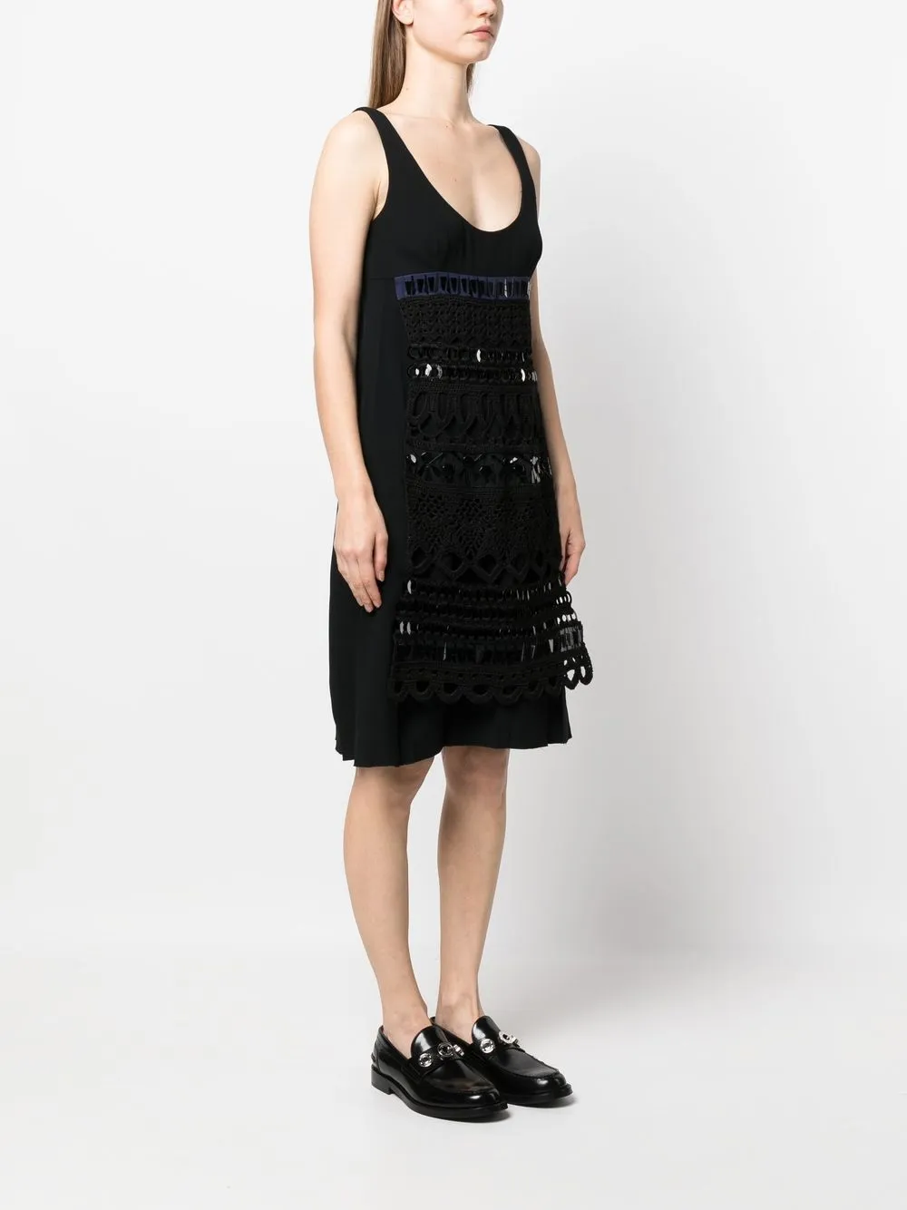 Femme Prada Robe Sans Manches à Empiècements (années 2000) 5 Femme Prada Robe Sans Manches à Empiècements (années 2000) – Image 3