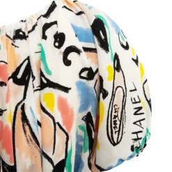 Femme CHANEL Robe En Soie à Imprimé Graphique (années 1990) -Promos Féerie Jupe Boutique 19328964 42731272 1000