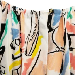 Femme CHANEL Robe En Soie à Imprimé Graphique (années 1990) -Promos Féerie Jupe Boutique 19328964 42731279 1000