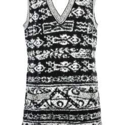 Femme CHANEL Robe En Maille Intarsia (2008-2009)