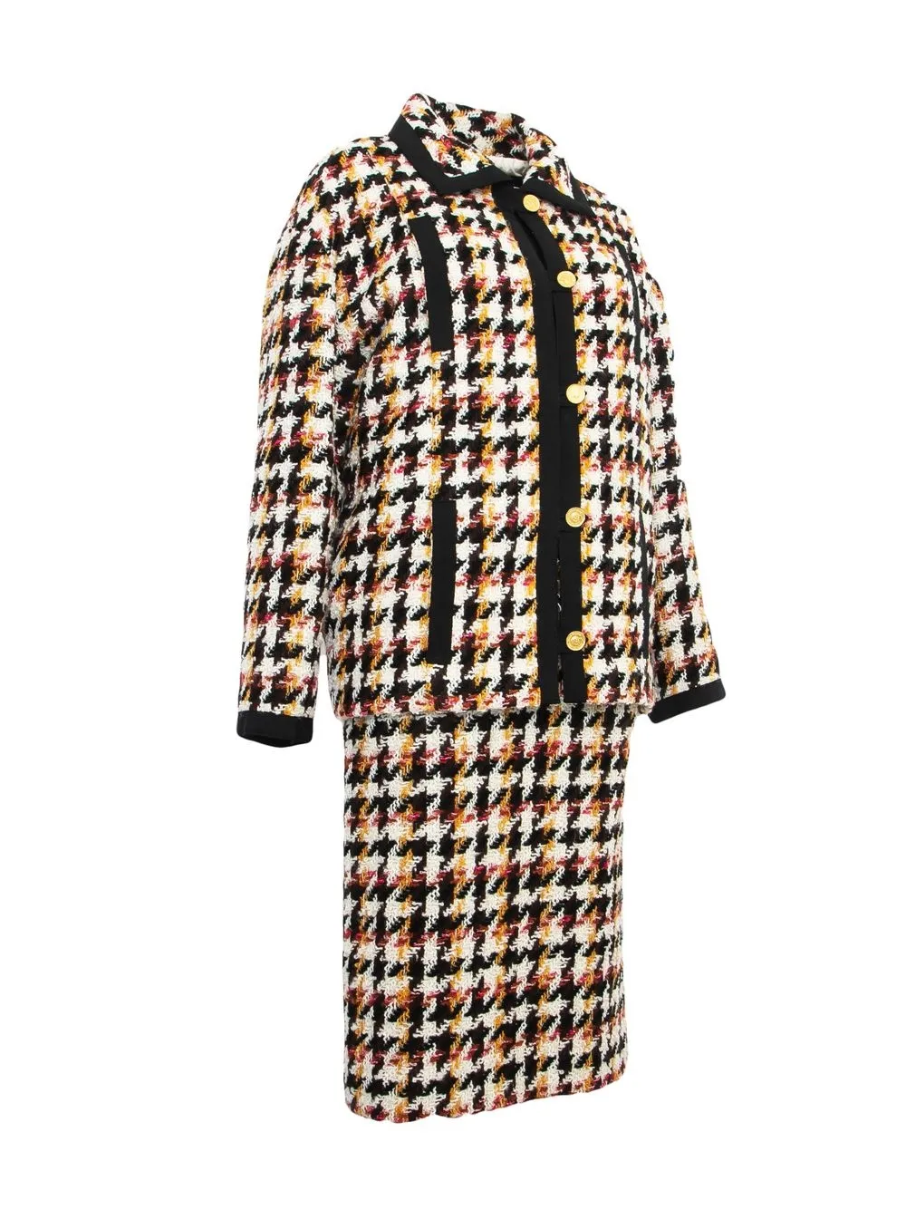 Femme CHANEL Ensemble Robe-veste à Motif Pied-de-poule (2001-2002) 4 Femme CHANEL Ensemble Robe-veste à Motif Pied-de-poule (2001-2002) – Image 2
