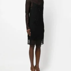 GIANFRANCO FERRE Femme Gianfranco Ferré Robe à Fleurs Brodées (années 1990) -Promos Féerie Jupe Boutique 19352996 43232922 1000