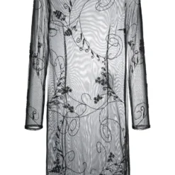 GIANFRANCO FERRE Femme Gianfranco Ferré Robe à Fleurs Brodées (années 1990)