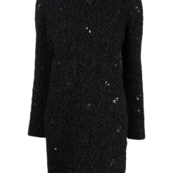 Femme CHANEL Robe En Tweed à Sequins (1994)