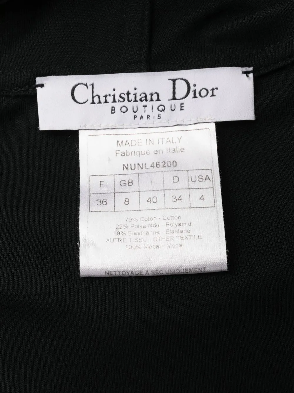 Femme Christian Dior Robe à Capuche Pre-owned (années 1990) 8 Femme Christian Dior Robe à Capuche Pre-owned (années 1990) – Image 6