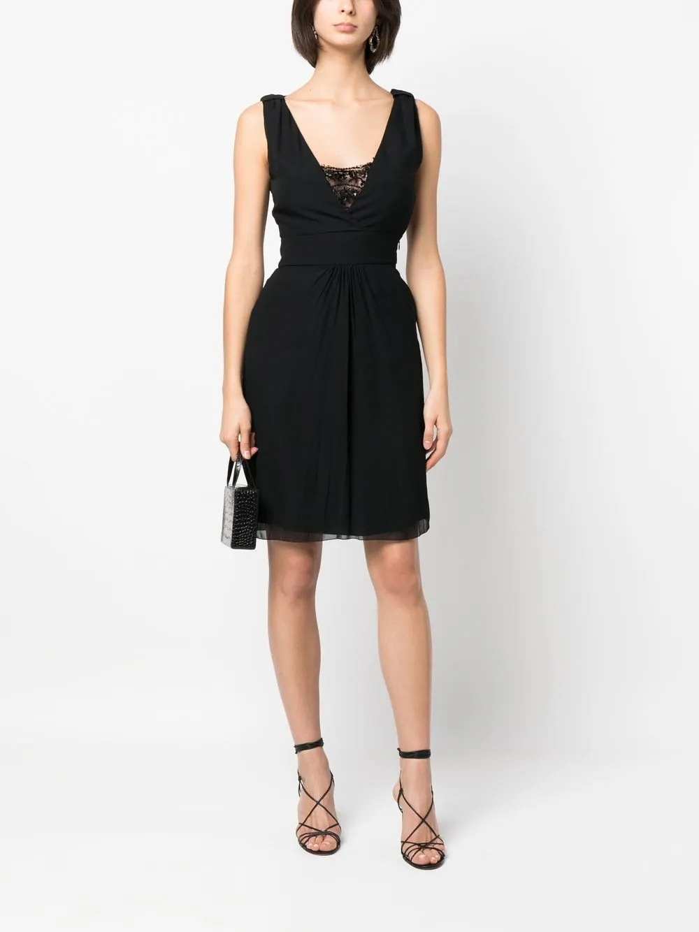 Femme Valentino Garavani Robe Sans Manches à Détails De Dentelle (années 1990) 4 Femme Valentino Garavani Robe Sans Manches à Détails De Dentelle (années 1990) – Image 2