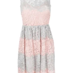 Femme Valentino Garavani Robe En Dentelle à Design Colour Block (années 2000)