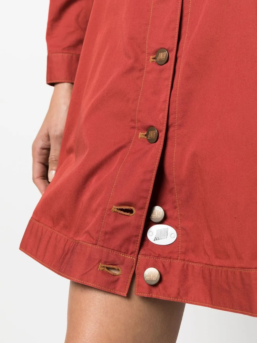 Femme Jean Paul Gaultier Robe En Jean 1989 à Boutons Logo 7 Femme Jean Paul Gaultier Robe En Jean 1989 à Boutons Logo – Image 5