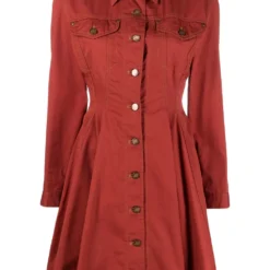 Femme Jean Paul Gaultier Robe En Jean 1989 à Boutons Logo