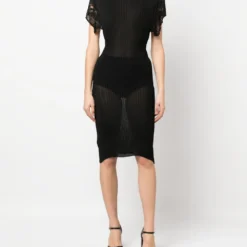 Femme Jean Paul Gaultier Robe Mi-longue à Dos Ouvert (années 1990) 10 Femme Jean Paul Gaultier Robe Mi-longue à Dos Ouvert (années 1990) -Promos Féerie Jupe Boutique 19475886 43981828 1000