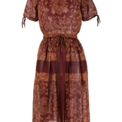 Femme Jean Paul Gaultier Robe Mi-longue à Imprimé Abstrait (années 1980)