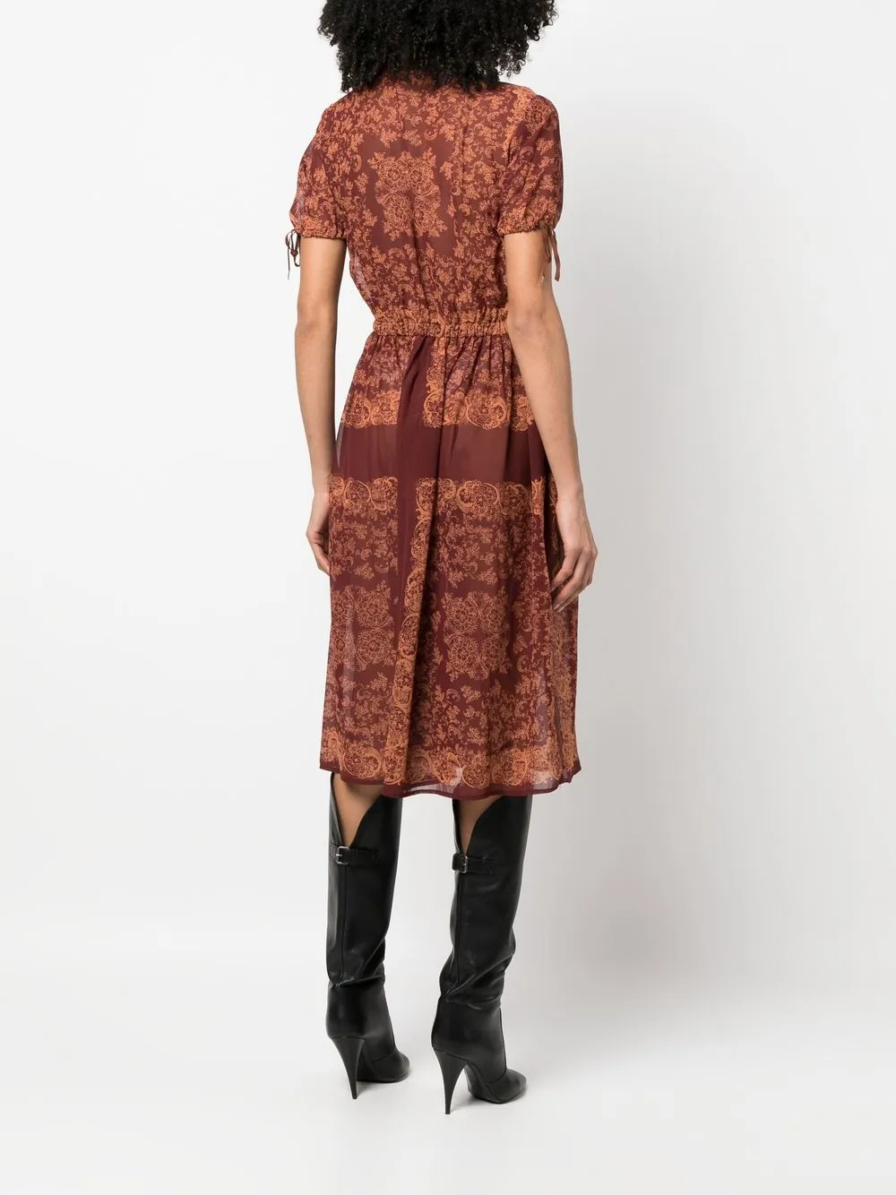 Femme Jean Paul Gaultier Robe Mi-longue à Imprimé Abstrait (années 1980) 6 Femme Jean Paul Gaultier Robe Mi-longue à Imprimé Abstrait (années 1980) – Image 4