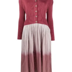 Femme Jean Paul Gaultier Robe Mi-longue à Empiècements En Maille (1991)