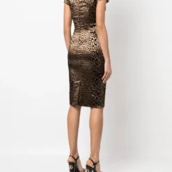 Femme Dolce & Gabbana Robe En Velours à Imprimé Léopard (années 2000) -Promos Féerie Jupe Boutique 19478063 43960832 1000