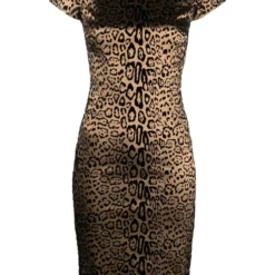 Femme Dolce & Gabbana Robe En Velours à Imprimé Léopard (années 2000)